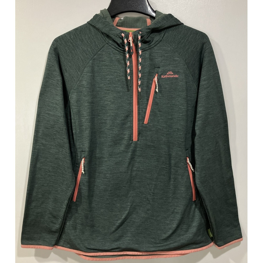 Kathmandu 1/2 Zip Pullover‎ Hoodie Forest Green Women's Size 14